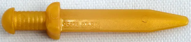Pearl Gold Minifigure, Weapon Sword, Roman Gladius with Thin Crossguard