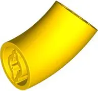 Yellow Brick, Round 2 x 2 D. 45 degrees Elbow (27.7mm Standing Height)