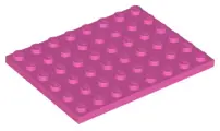 Dark Pink Plate 6 x 8