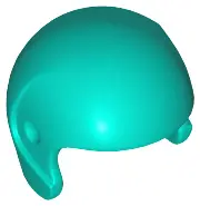 Dark Turquoise Minifigure, Headgear Helmet Sports / Flight