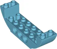 Medium Azure Slope, Curved 8 x 2 x 2 Inverted Double