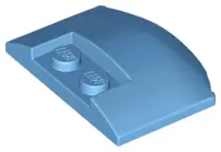 Medium Blue Wedge 3 x 4 x 2/3 Triple Curved