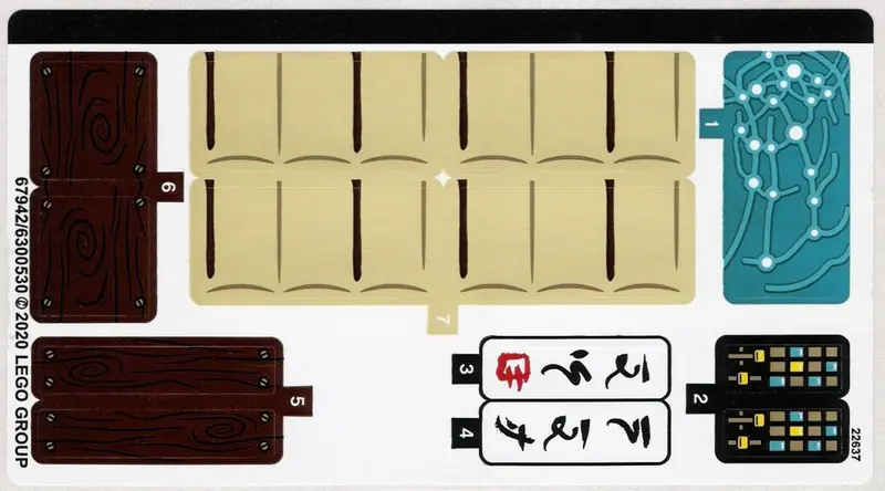 Sticker Sheet for Set 71705 - (67942/6300530)