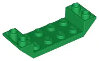 Green Slope, Inverted 45 6 x 2 Double with 2 x 4 Cutout