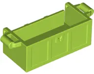 Lime Container, Treasure Chest Bottom with Slots in Back