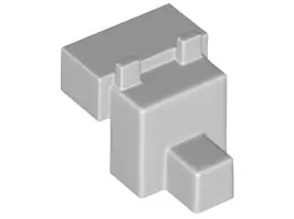 Light Bluish Gray Creature Head Pixelated with Snout