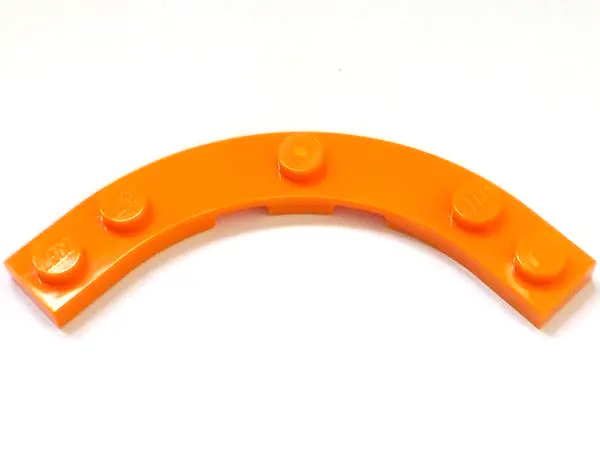 Orange Plate, Round Corner 5 x 5 Macaroni