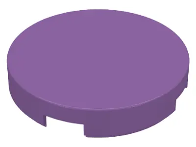 Medium Lavender Tile, Round 2 x 2