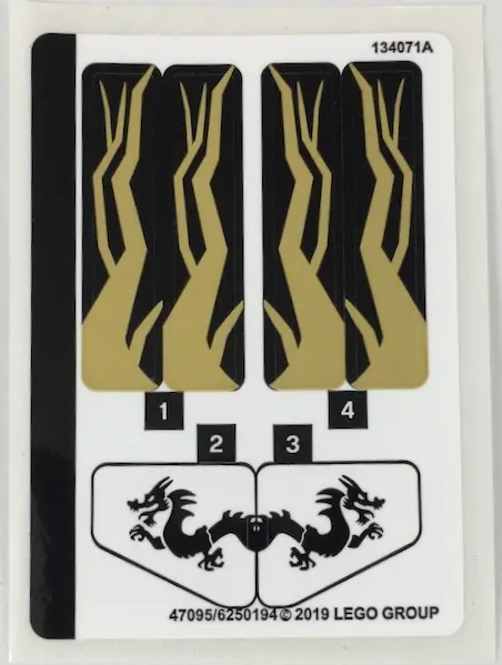 Sticker Sheet for Set 70666 - (47095/6250194)