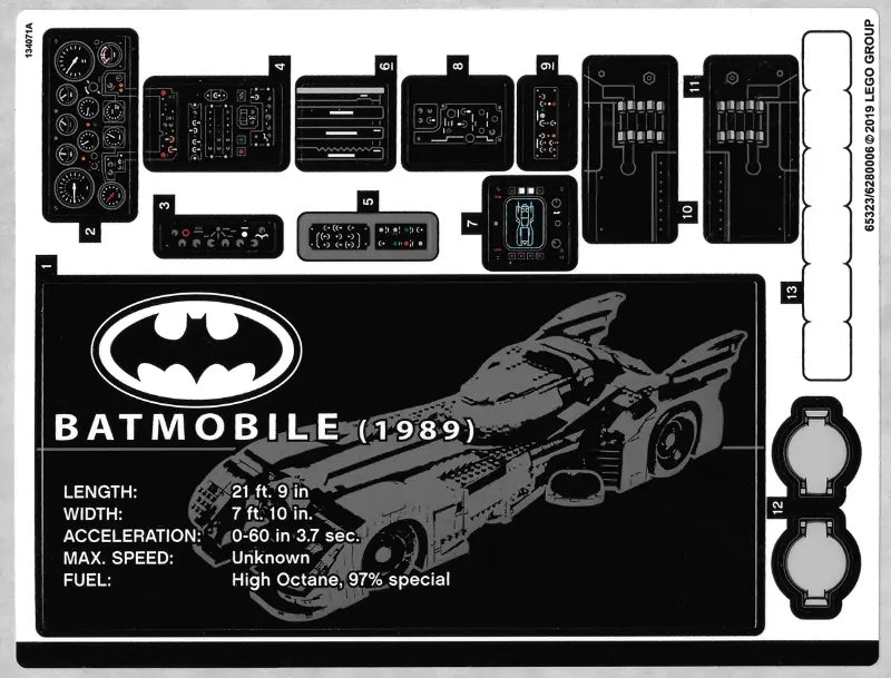 Sticker Sheet for Set 76139 - (65323/6280006)