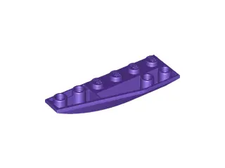 Dark Purple Wedge 6 x 2 Inverted Left