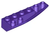 Dark Purple Wedge 6 x 2 Inverted Right