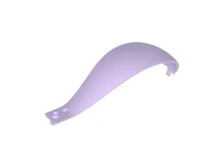 Lavender Panel 4 x 4 x 11 Curved Tapered with Clip at Each End