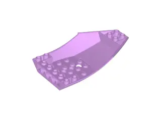 Medium Lavender Cockpit 10 x 6 x 2 Curved