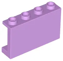 Medium Lavender Panel 1 x 4 x 2 with Side Supports - Hollow Studs