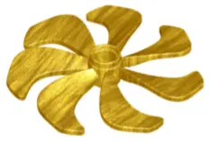 Pearl Gold Propeller 7 Blade 6 Diameter