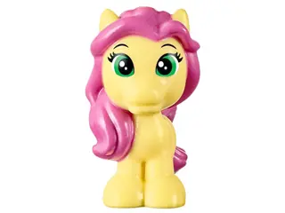 Bright Light Yellow Horse, Whisker Haven Tales, Belle's Pony with Dark Pink Mane and Tail and Green 