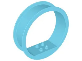Medium Azure Duplo Ring 3 x 8 x 6 1/2
