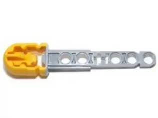Light Bluish Gray Projectile Arrow, Liftarm Shaft with Molded Yellow Flexible Rubber Hollow End Patt
