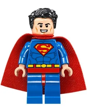 Superman - Blue Suit, Spongy Cape, Tousled Hair, Open Mouth / Red Eyes