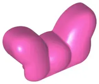 Dark Pink Duplo Figure Head Human Accessories Large Bow