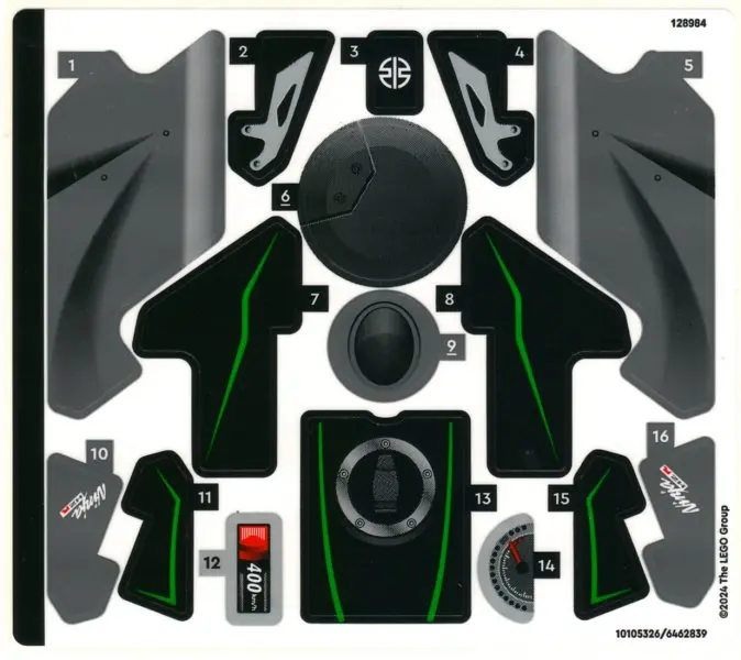 Sticker Sheet for Set 42170 - (10105326/6462839)