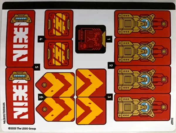 Sticker Sheet for Set 71830 - (10110235/6518784)