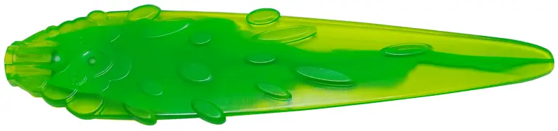 Trans-Bright Green Flame / Vapor Trail with Ovals and Axle Hole End with Marbled Bright Green Patter