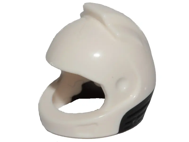 White Minifigure, Headgear Helmet Space, City Astronaut with Molded Black Neck Base Pattern