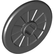 Black Wheel Wheelchair with Molded Black Hard Rubber Tire Pattern