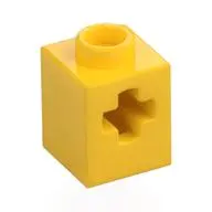 BRICK 1X1, W/ CROSS HOLE