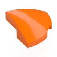 BRICK, 2X2X2/3, 1/4 SPHERE, W/ CUTOUT