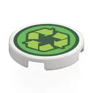 FLAT TILE 2X2, ROUND, NO. 1356