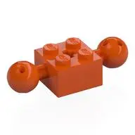 BRICK 2X2, W/ 2 BALLS, DIA. 10,2