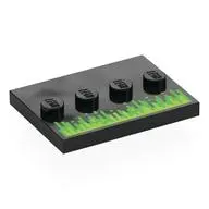PLATE 3X4, W/ 4 KNOBS, NO. 10