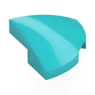 BRICK, 2X2X2/3, 1/4 SPHERE, W/ CUTOUT