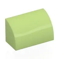 BRICK 1X2, OUTSIDE HALF BOW