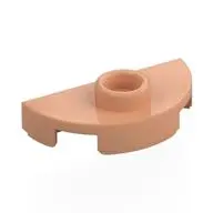 PLATE 1X2, 1/2 CIRCLE, W/ 1 KNOB