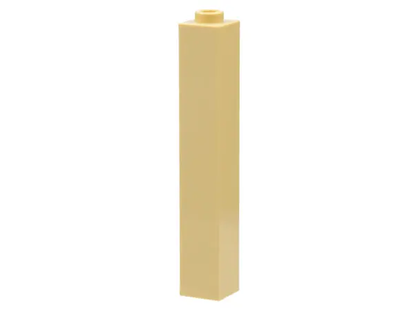 Tan Brick 1 x 1 x 5 - Hollow Stud