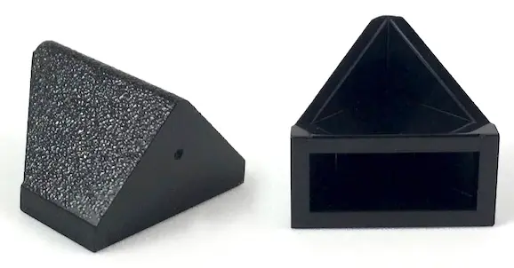 Black Slope 45 2 x 1 Double / Inverted without Bottom Tube or Bottom Stud Holder