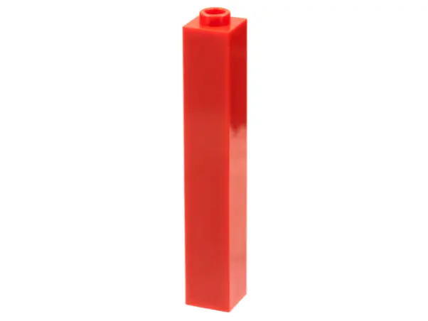 Red Brick 1 x 1 x 5 - Hollow Stud