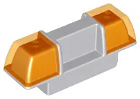 Light Bluish Gray Duplo Siren with Trans-Orange Lights