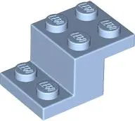 Light Blue Bracket 3 x 2 x 1 1/3 with Bottom Stud Holder