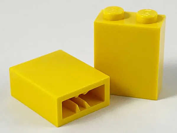 Yellow Brick 1 x 2 x 2 with Inside Axle Holder