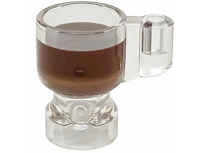 Minifigure, Utensil Stein / Cup with Molded Dark Brown Drink Pattern