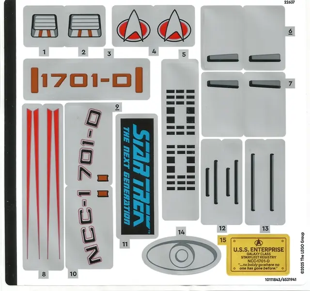Sheet for Set 10356 - (10111843/6531941) (First Version with Error 'Boldy')