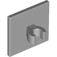 Bluish Gray Road Sign 2 x 2 Square with Open O Clip