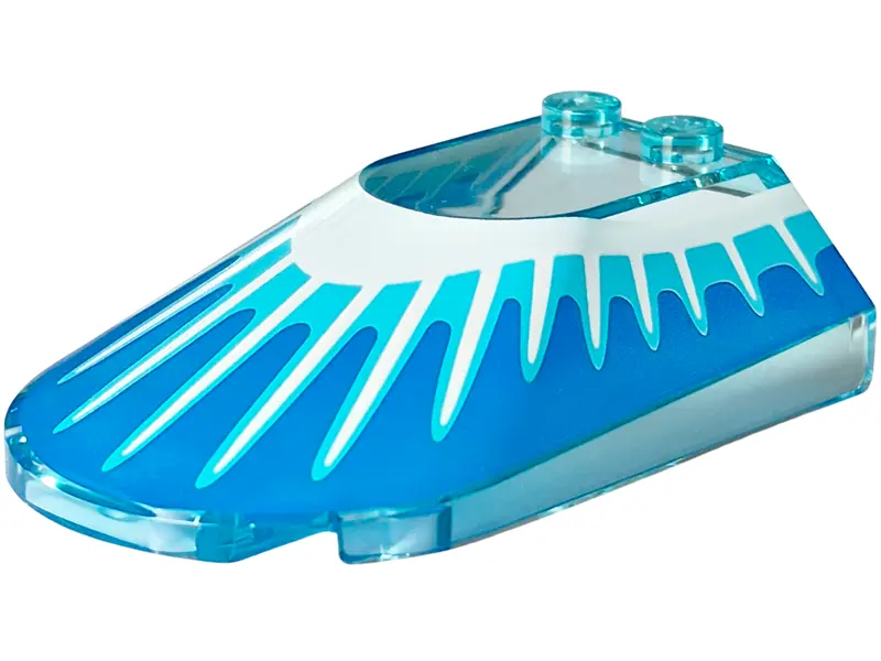 Blue Windscreen 6 x 4 x 1 1/3 Canopy Sloped Sides with Medium Azure and White Energy Spikes on Blue 