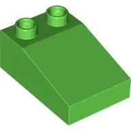 Green Duplo, Brick 3 x 2 Slope 33