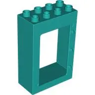 Turquoise Duplo Door / Window Frame 2 x 4 x 5
